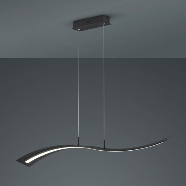 Salerno LED-pendellampe, SwitchDim, mat sort