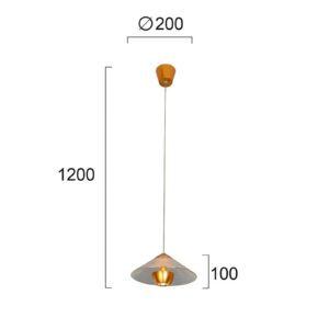 Glamour LED-hængelampe af glas, guld/klar