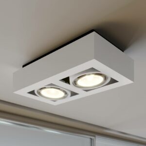 LED loftspot Ronka, GU10, 2 lyskilder, hvid