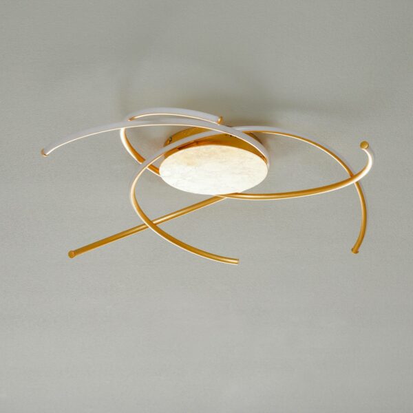 LED-loftlampe Juls, guld