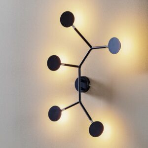 Belize LED-væglampe, 5 lyskilder, sort