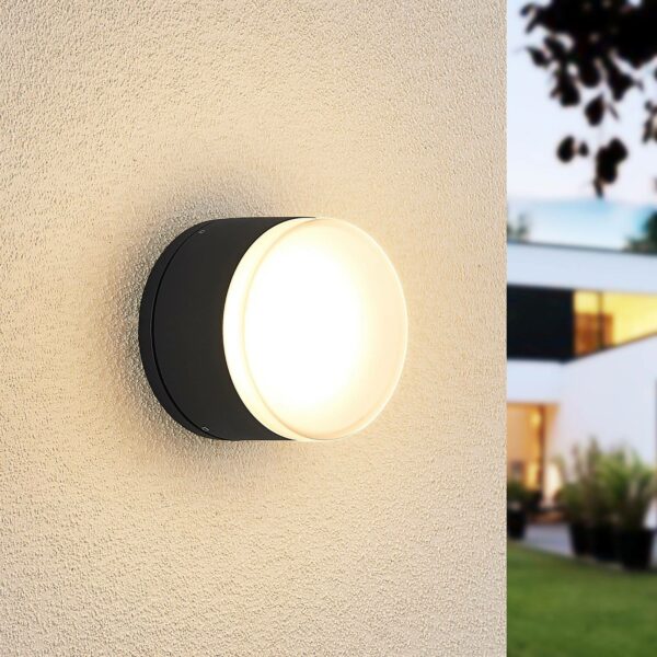 Lindby Mathea udendørs LED-loftlampe, cylinder