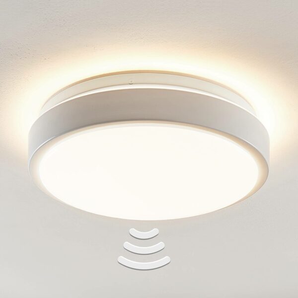 Lindby Camille LED-loftlampe sensor, Ø 33 cm, hvid