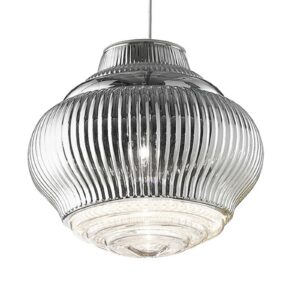 Bonnie pendellampe, 130 cm, sølv metallic