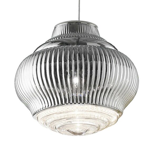 Bonnie pendellampe, 130 cm, sølv metallic