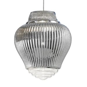 Clyde pendellampe 130 cm sølv metallic