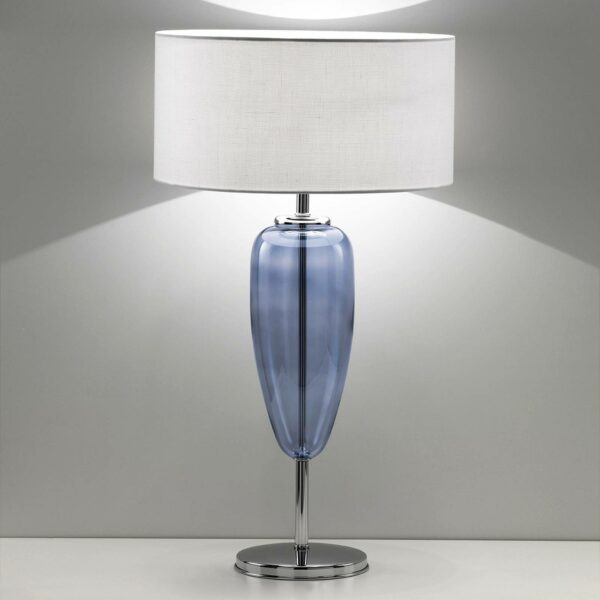 Bordlampe Show Ogiva 82 cm glaselement blå