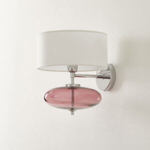 Show Elisse væglampe, glaselement pink
