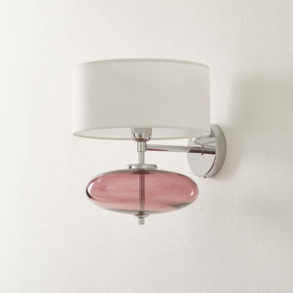 Show Elisse væglampe, glaselement pink