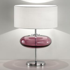 Show Elisse bordlampe, 62 cm, glaselement i pink