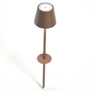 Poldina LED-lampe, jordspyd, batteri, brun, 135 cm
