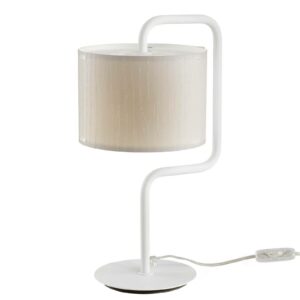 Morfeo bordlampe, skærm i cremefarvet plast