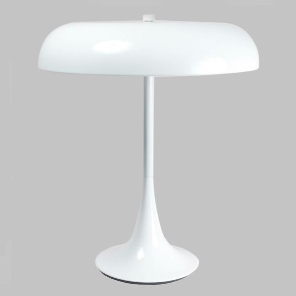 Madison hvid lakeret bordlampe