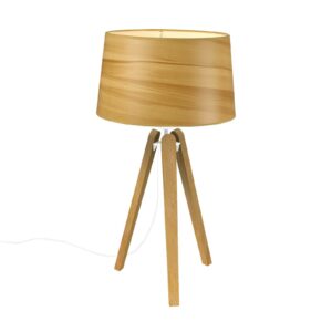 Essence LT bordlampe, lampeskærm i trælook