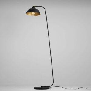 Gulvlampe 1036, 1 lyskilde, sort-gylden