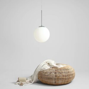 Bosso pendellampe, 1 lyskilde, hvid/krom 30cm