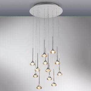 LED-hængelampen Fairy, rav, 12 lyskilder