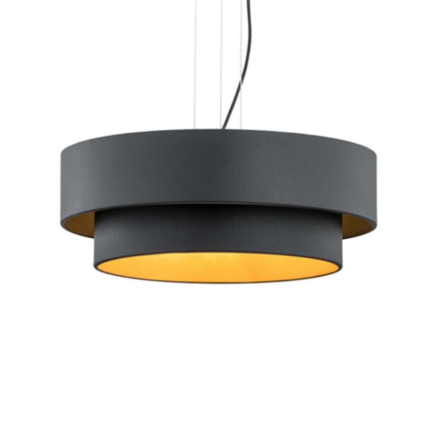 Fredik hængelampe, Ø 45 cm, sort/guld