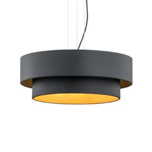 Fredik hængelampe, Ø 60 cm, sort/guld