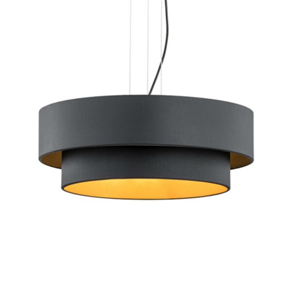 Fredik hængelampe, Ø 60 cm, sort/guld
