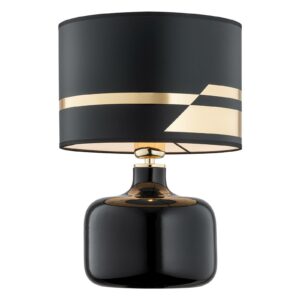 Bodo stof-bordlampe, sort-guld