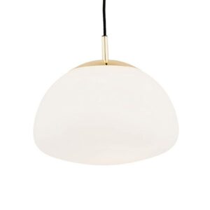 Lámpara colgante Turku 1 luz opal/latón Ø 30 cm