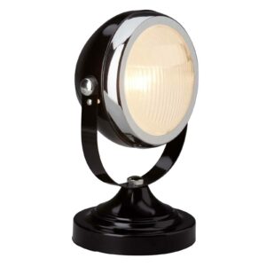 Iøjefaldende RIDER bordlampe i sort