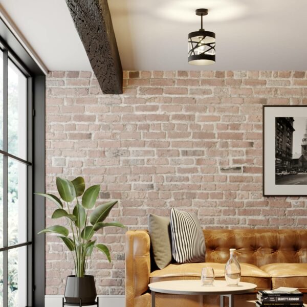 Modul Frez loftlampe, mønsterskærm, 17,5 cm, sort