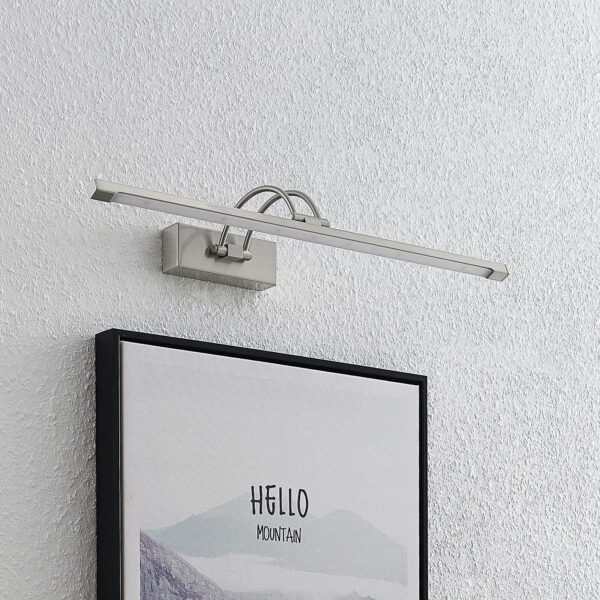 Lucande Felena LED-gallerilampe, satineret nikkel